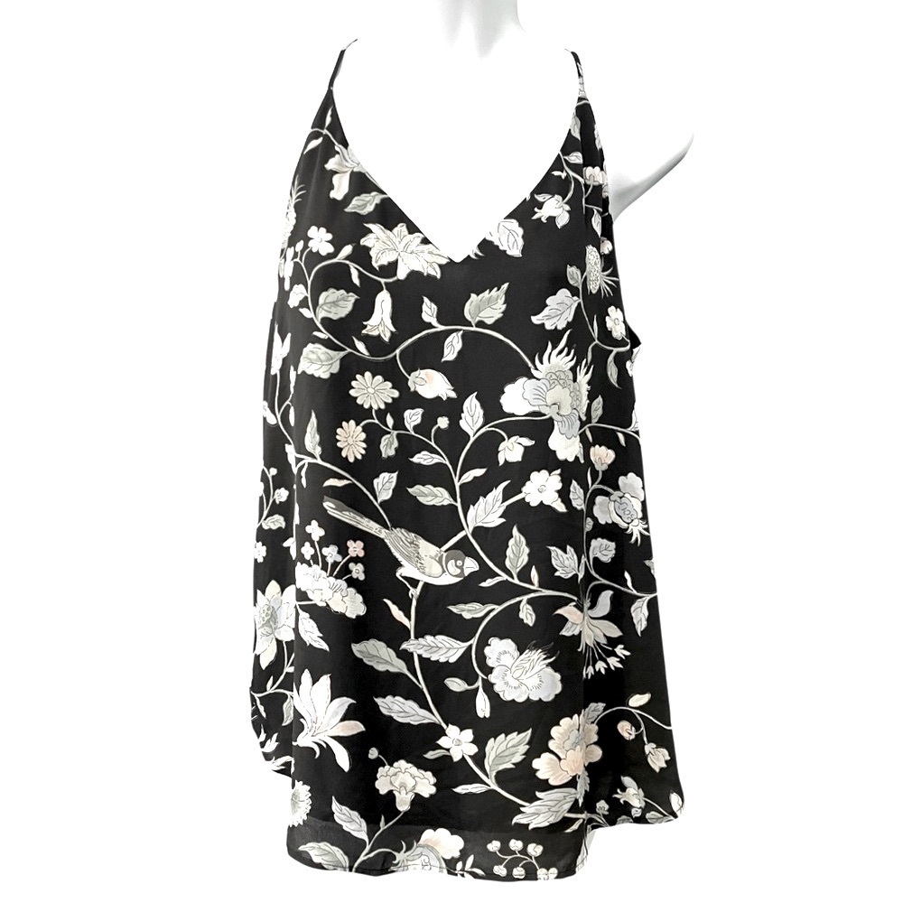 LOFT Grey Floral Birdie Camisole